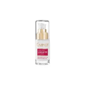 Bottle of Guinot Longue Vie Eye Cream, a lifting youth cream designed to reduce the appearance of wrinkles