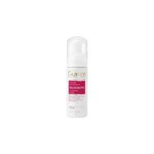 White bottle of Guinot Microbiotic Cleansing Foam 150ml, with the text " 50ml" printed on it