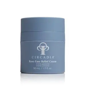 White background with a 50ml container of Circadia Vitamin A Boosting Cream, featuring text on the front